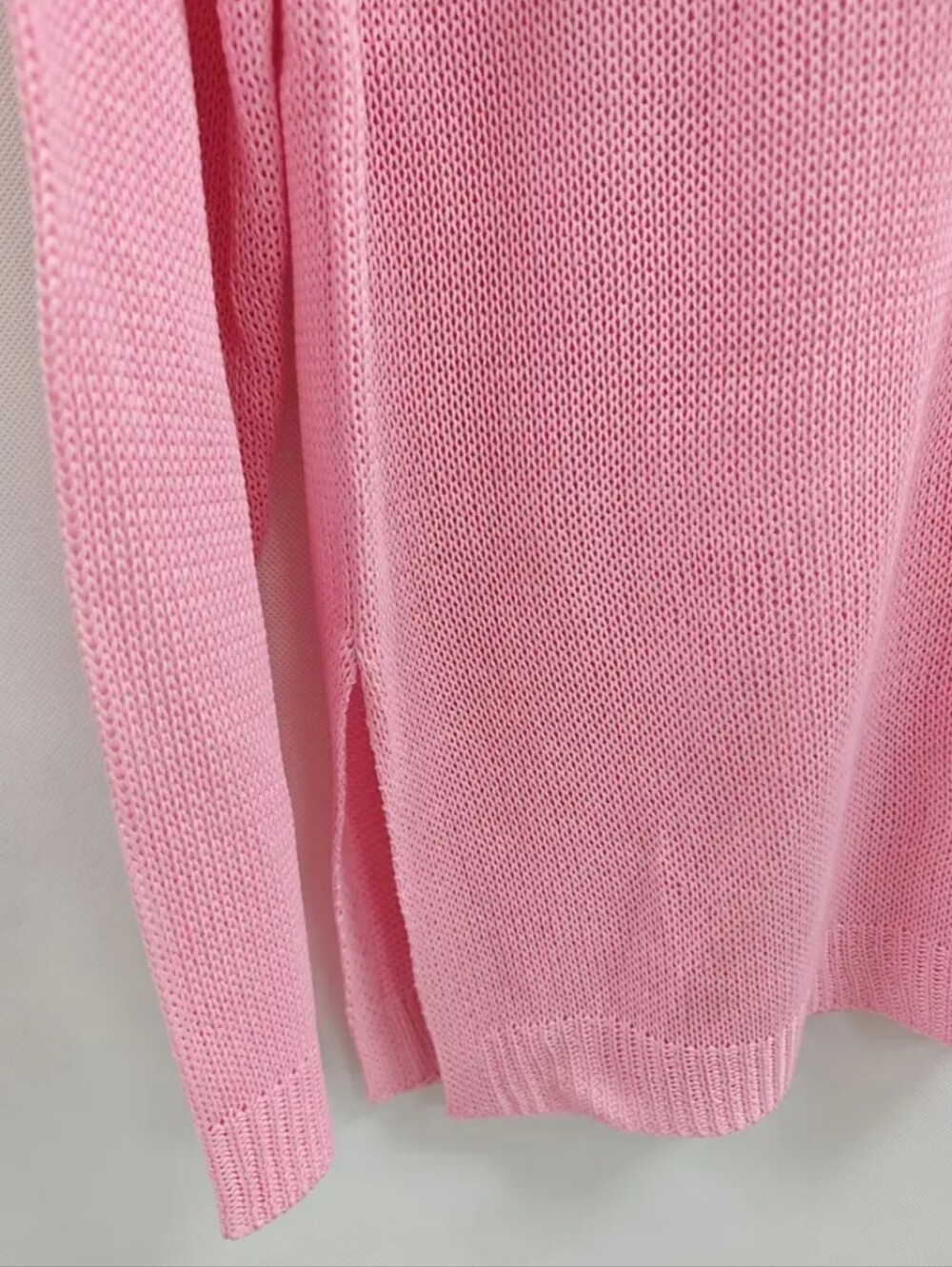 Women’s Pink 'BEACH' Lightweight Scoop Neck Sweater - Picture 2 of 4